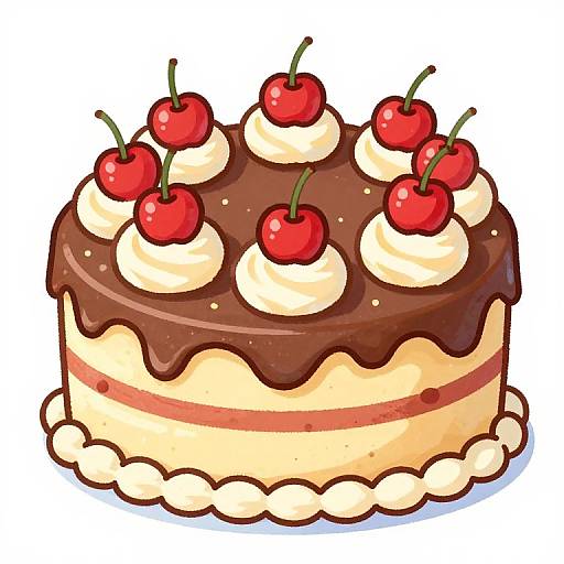 Whimsical Multi-layered Cartoon Cake