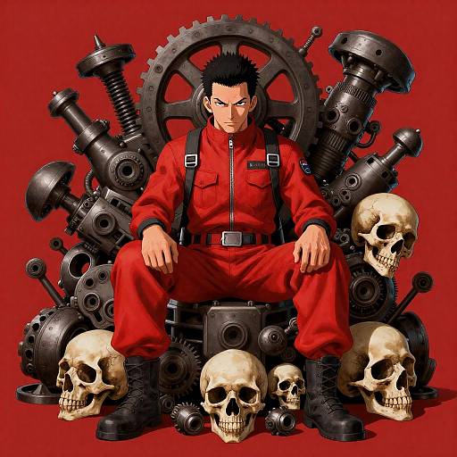 Anime Illustration of Man in Jumpsuit