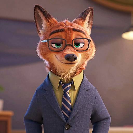 Artistic Portrait of Stylish Cartoon Male