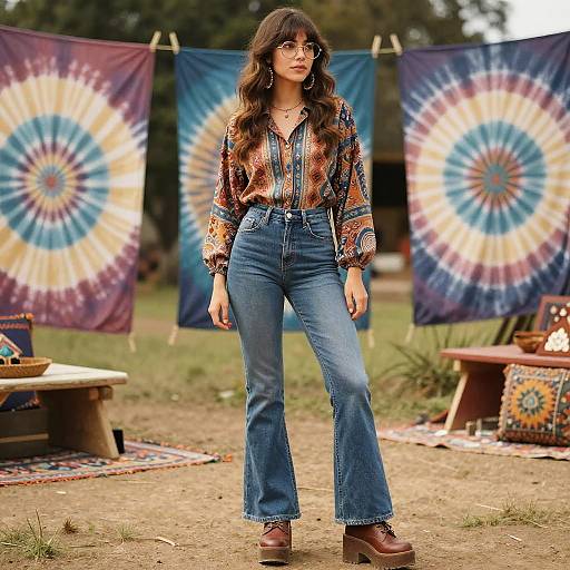 70s Boho-Chic Hippie Fashion