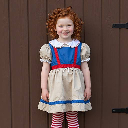 Adorable Toddler in Vintage Raggedy Ann Costume