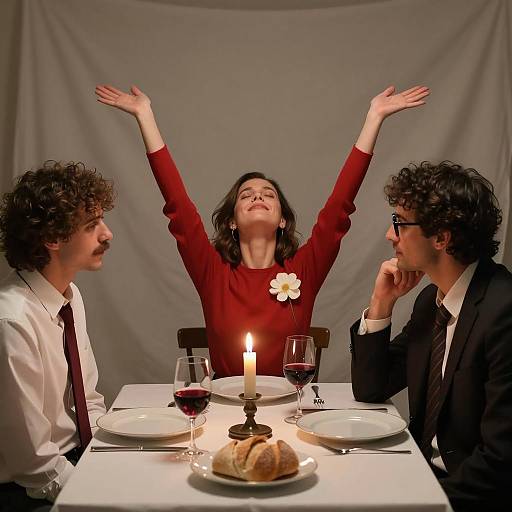 Candlelit Dinner with Three Guests