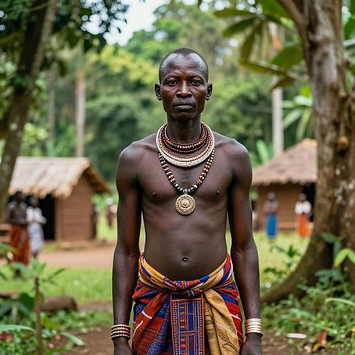 Hyper-Realistic African Warrior Portrait