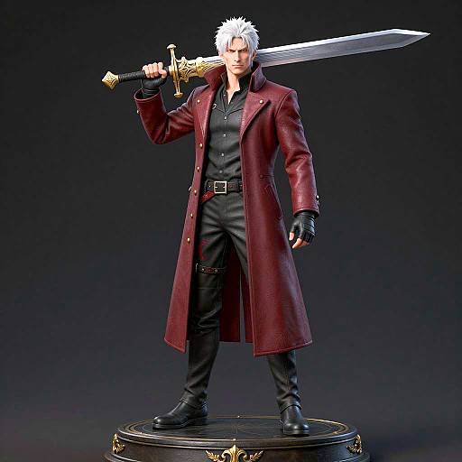 Intense Warrior with Elaborate Sword