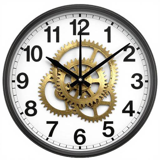 Surreal Clock with Liquid Gears