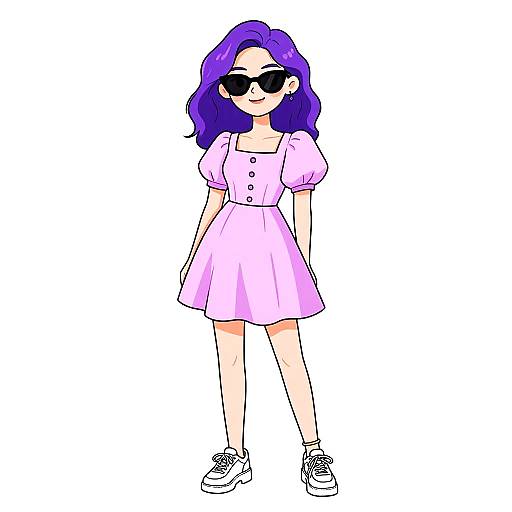 Smiling Woman in Pastel Pink Dress