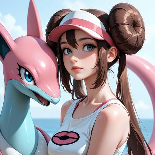 Pokemon Girl with Brown Hair and Cap