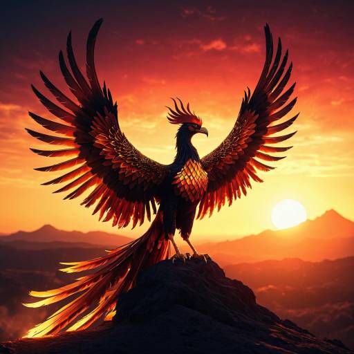 Elegant Phoenix Rising at Dawn