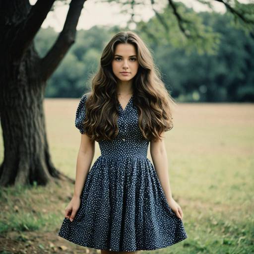 Vintage Outdoor Fashion Portrait of Girl