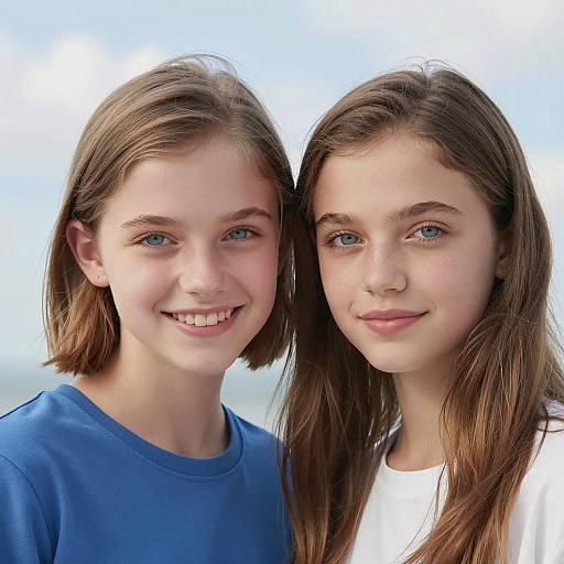 Portrait of Two Young Women Outdoors