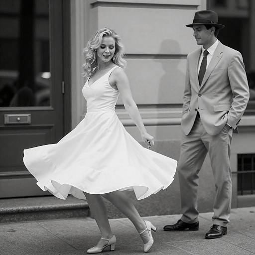 Classic Dance Moment in Black-and-White