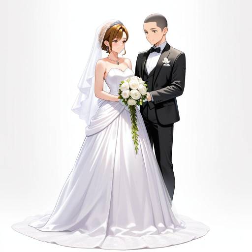Romantic Wedding Couple Portrait