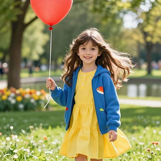 Joyful Girl in Sunny Park