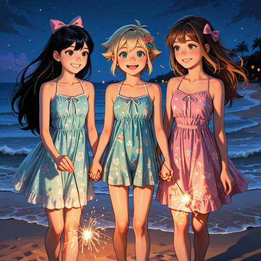 Beach Night Celebration with Friends