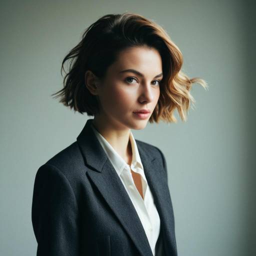 Stylish Blowout Hairstyle in Soft Lighting