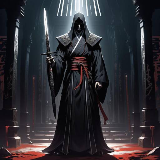 Sinister Cult Leader in Dark Ritual