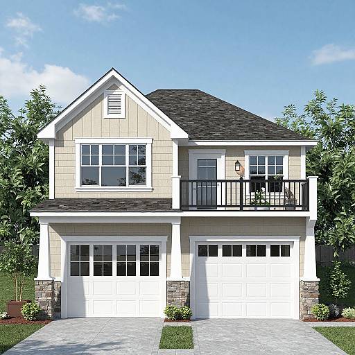 Two Story Craftsman Home Floor Plan