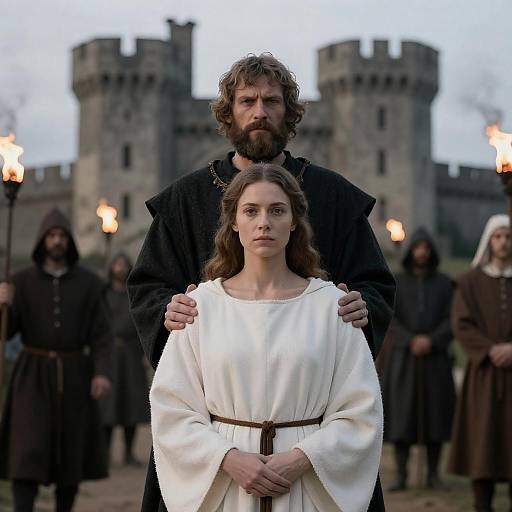 Medieval Gazes: Bearded Man and Woman