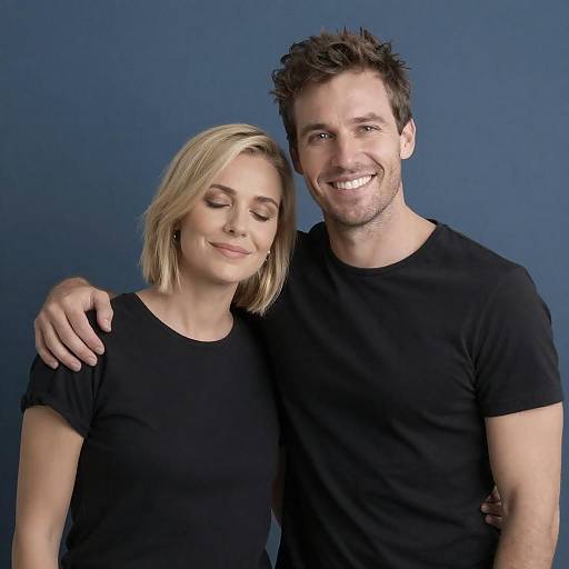 Happy Couple Portrait with Bokeh Background