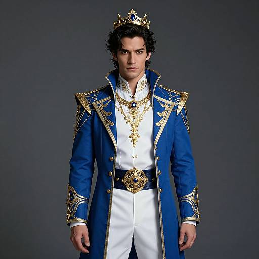 Regal Fantasy Man in Ornate Outfit