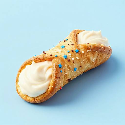 Realistic Cannoli with Colorful Sprinkles