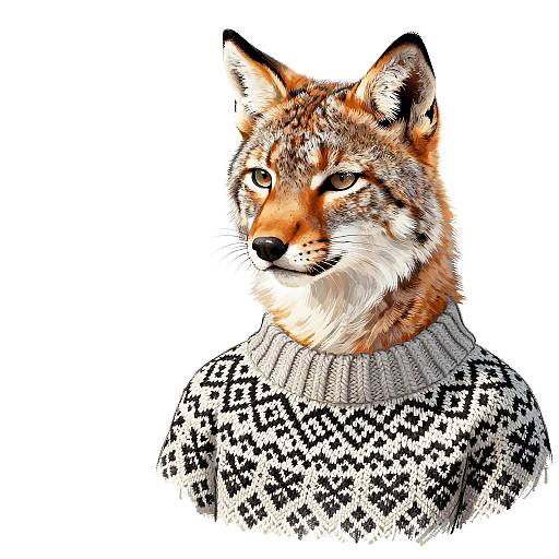 Scandinavian Folk Art Lynx Woman