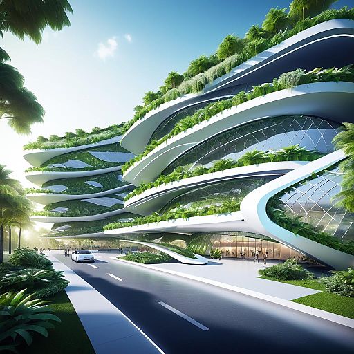 Futuristic Eco-Friendly Transportation Hub Design Futuristic Eco-Friendly Transportation Hub Design