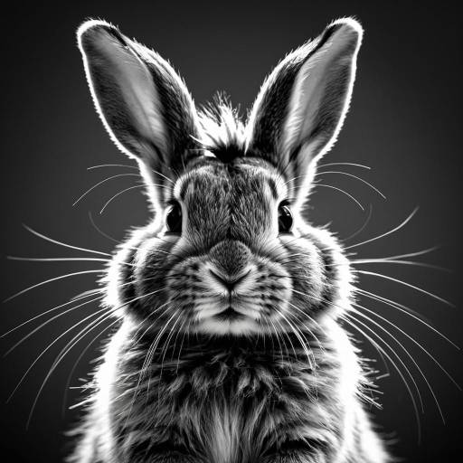 Close-up of Fluffy Rabbit Portrait