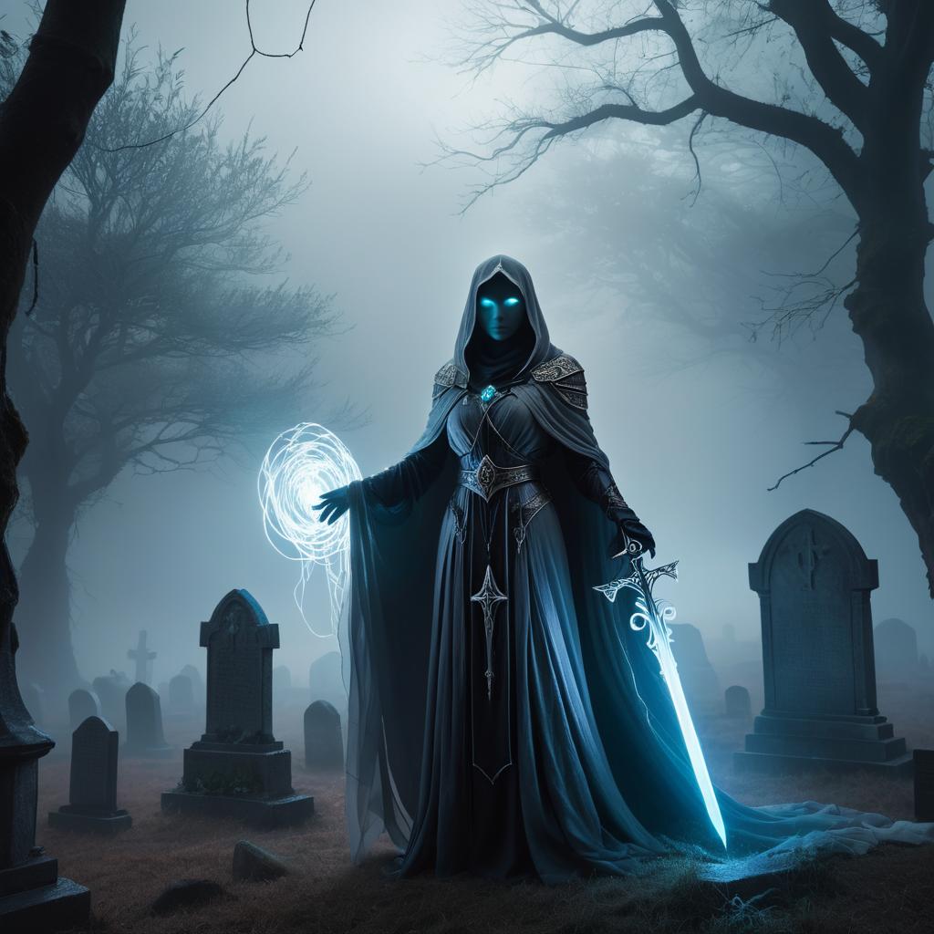 The Wandering Wraith in a Graveyard