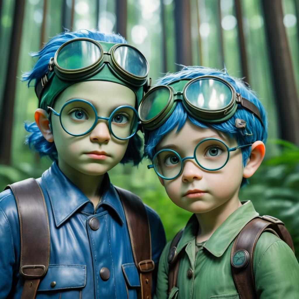 Gentle Giant and Child Portrait in Forest