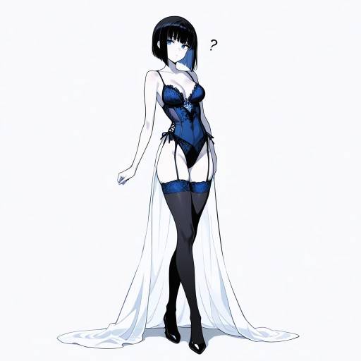 Elegant Lingerie Model with Alluring Pose Elegant Lingerie Model with Alluring Pose