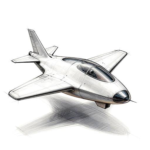 AI Concept Sketch of Flying Vehicle