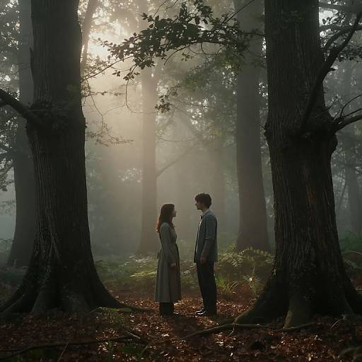 Silent Connection in Misty Forest