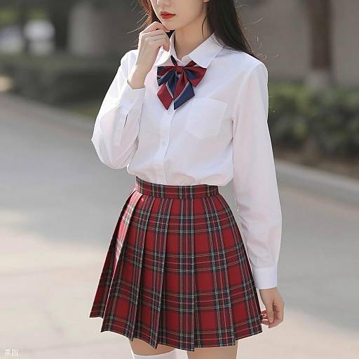 Stylish Asian Woman in Nature