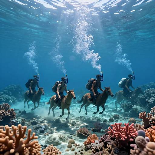 Surreal 3D Nomads in Coral Reef