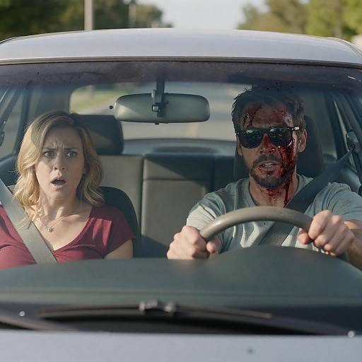 Intense Car Scene with Disturbing Elements