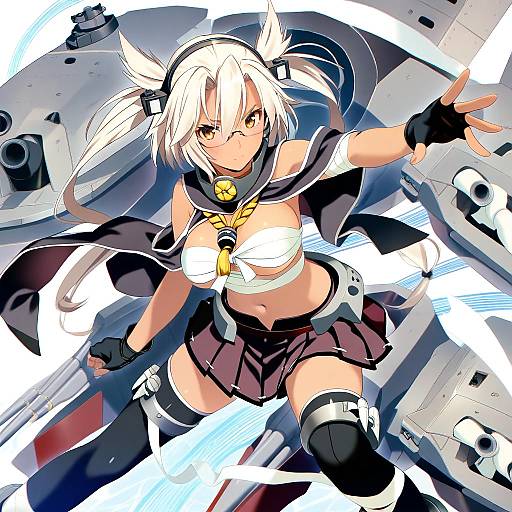 Illustration of Musashi kai (kancolle), kantai collection in the style of Koutaro