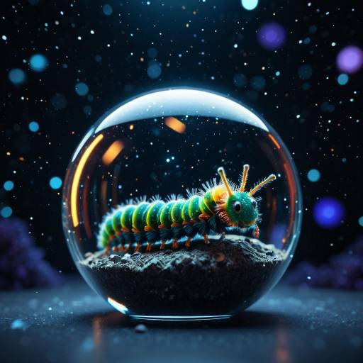 Astral Caterpillar in Glass Sphere Astral Caterpillar in Glass Sphere