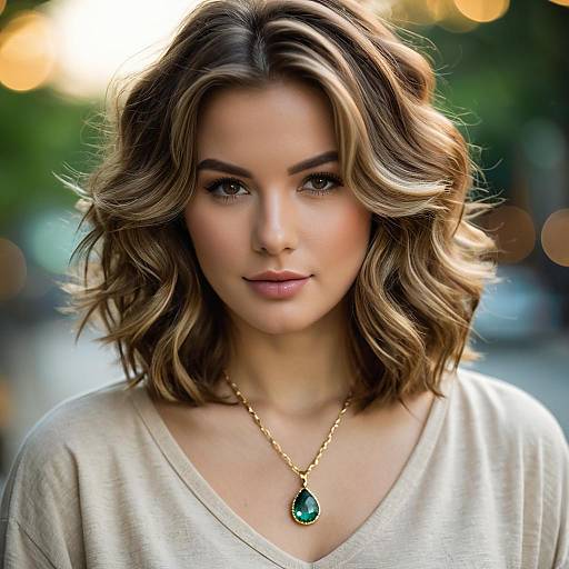 Elegant Medium Length Hairstyle Portrait