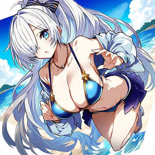 Illustration of Anastasia (swimsuit archer) (fate), fate/grand order in the style of Haoro