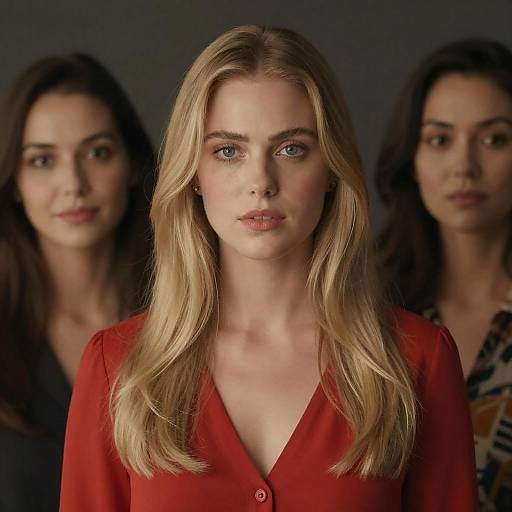 Dimly Lit Portrait of Three Women