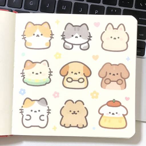 Kawaii Whimsical Animal Sticker Ideas