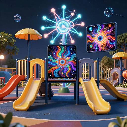 Digital AI Playground with Artistic Styles