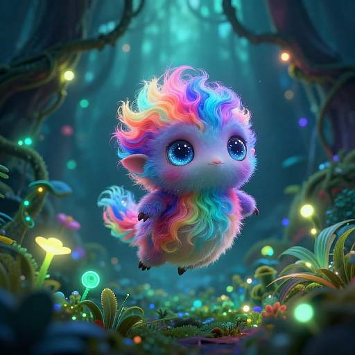 Zizzy: Whimsical Bioluminescent Creature
