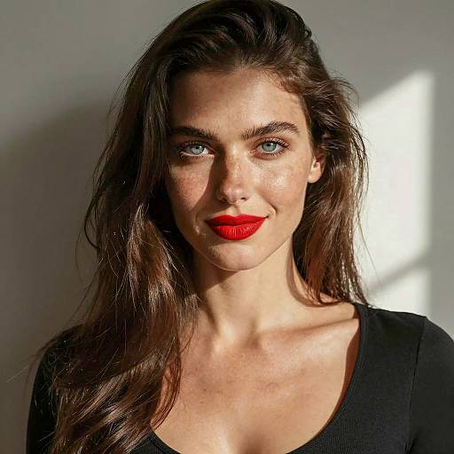 Portrait of a Freckled Woman in Light