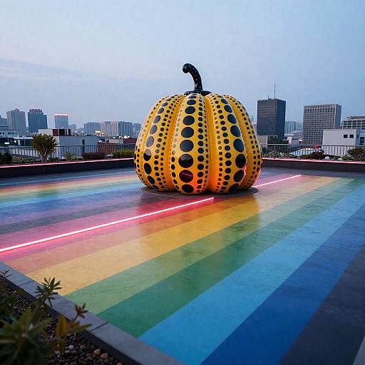 Futuristic Kusama Cityscape Garden