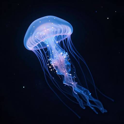 Celestial Jellyfish in Cosmic Glow