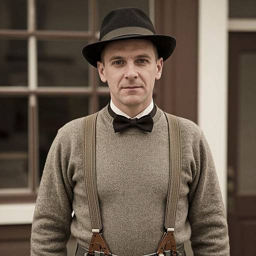 Vintage Milkman Portrait in Hat