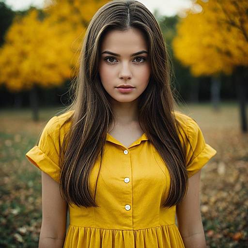 Realistic Yellow Shirt Halloween Portrait