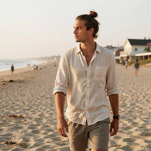 Beach Boardwalk Casual with Top Knot